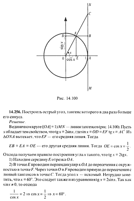 Страница (упражнение) 14_256 рабочей тетради. Ответ на вопрос упражнения 14_256 ГДЗ сборник задач по математике для поступающих в ВУЗы 11 класс Сканави