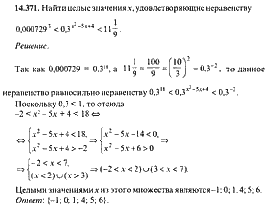 Страница (упражнение) 14_371 рабочей тетради. Ответ на вопрос упражнения 14_371 ГДЗ сборник задач по математике для поступающих в ВУЗы 11 класс Сканави