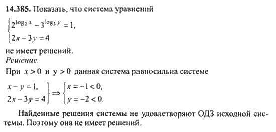 Страница (упражнение) 14_385 рабочей тетради. Ответ на вопрос упражнения 14_385 ГДЗ сборник задач по математике для поступающих в ВУЗы 11 класс Сканави