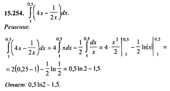 Страница (упражнение) 15_254 рабочей тетради. Ответ на вопрос упражнения 15_254 ГДЗ сборник задач по математике для поступающих в ВУЗы 11 класс Сканави