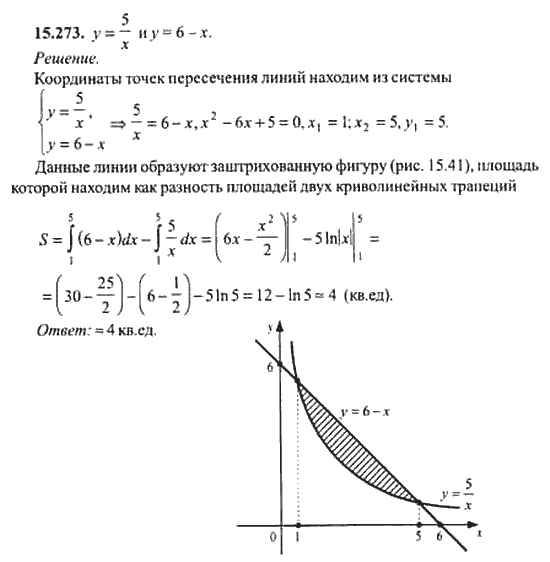 Страница (упражнение) 15_273 рабочей тетради. Ответ на вопрос упражнения 15_273 ГДЗ сборник задач по математике для поступающих в ВУЗы 11 класс Сканави