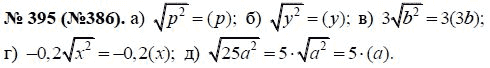 Страница (упражнение) 395 (386) учебника. Ответ на вопрос упражнения 395 (386) ГДЗ решебник по алгебре 8 класс Макарычев, Миндюк, Нешков, Суворова, Зак
