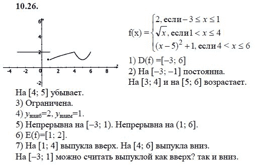 Страница (упражнение) 10.26 учебника. Ответ на вопрос упражнения 10.26 ГДЗ решебник - синий учебник по алгебре 9 класс Мордкович, Мишустина, Тульчинская