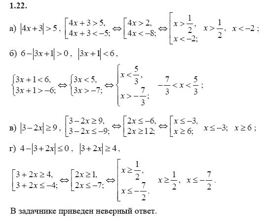 Страница (упражнение) 1.22 учебника. Ответ на вопрос упражнения 1.22 ГДЗ решебник - синий учебник по алгебре 9 класс Мордкович, Мишустина, Тульчинская