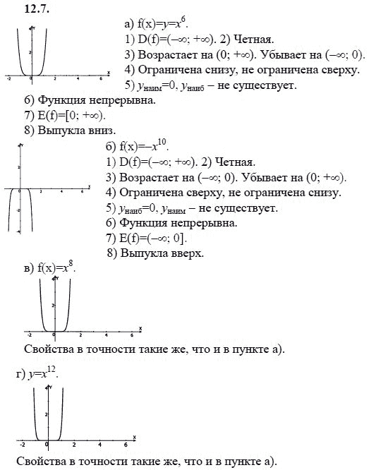 Страница (упражнение) 12.7 учебника. Ответ на вопрос упражнения 12.7 ГДЗ решебник - синий учебник по алгебре 9 класс Мордкович, Мишустина, Тульчинская