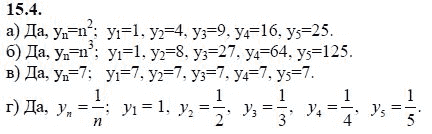 Страница (упражнение) 15.4 учебника. Ответ на вопрос упражнения 15.4 ГДЗ решебник - синий учебник по алгебре 9 класс Мордкович, Мишустина, Тульчинская