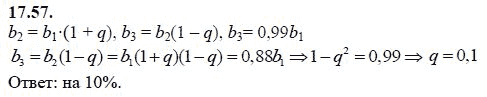 Страница (упражнение) 17.57 учебника. Ответ на вопрос упражнения 17.57 ГДЗ решебник - синий учебник по алгебре 9 класс Мордкович, Мишустина, Тульчинская
