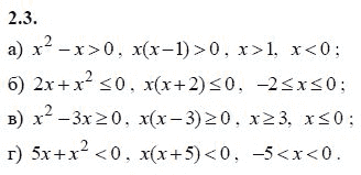 Страница (упражнение) 2.3 учебника. Ответ на вопрос упражнения 2.3 ГДЗ решебник - синий учебник по алгебре 9 класс Мордкович, Мишустина, Тульчинская