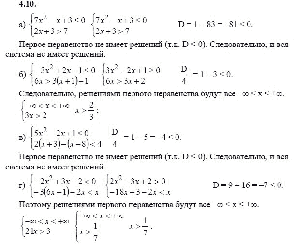 Страница (упражнение) 4.10 учебника. Ответ на вопрос упражнения 4.10 ГДЗ решебник - синий учебник по алгебре 9 класс Мордкович, Мишустина, Тульчинская