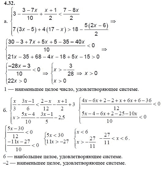 Страница (упражнение) 4.32 учебника. Ответ на вопрос упражнения 4.32 ГДЗ решебник - синий учебник по алгебре 9 класс Мордкович, Мишустина, Тульчинская