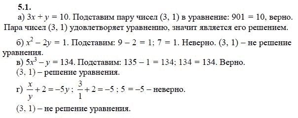 Страница (упражнение) 5.1 учебника. Ответ на вопрос упражнения 5.1 ГДЗ решебник - синий учебник по алгебре 9 класс Мордкович, Мишустина, Тульчинская