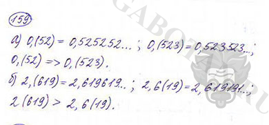 Страница (упражнение) 159 учебника. Ответ на вопрос упражнения 159 ГДЗ решебник по алгебре 9 класс Дорофеев
