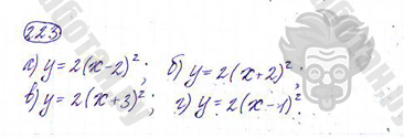 Страница (упражнение) 223 учебника. Ответ на вопрос упражнения 223 ГДЗ решебник по алгебре 9 класс Дорофеев