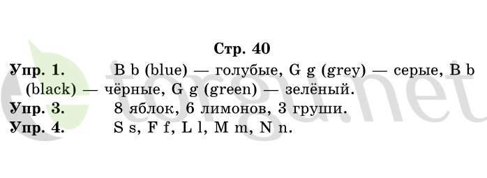 Страница (упражнение) 40 рабочей тетради. Страница 40 ГДЗ рабочая тетрадь по английскому языку English 1 класс Верещагина, Притыкин