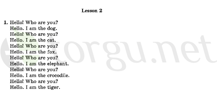 Страница (упражнение) 2 учебника. Ответ на вопрос упражнения 2 ГДЗ решебник по английскому языку 