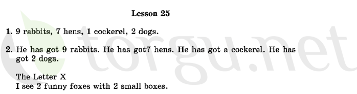 Страница (упражнение) 25 учебника. Ответ на вопрос упражнения 25 ГДЗ решебник по английскому языку 