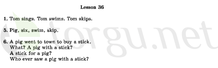 Страница (упражнение) 36 учебника. Ответ на вопрос упражнения 36 ГДЗ решебник по английскому языку 