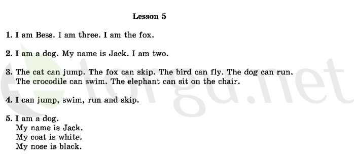 Страница (упражнение) 5 учебника. Ответ на вопрос упражнения 5 ГДЗ решебник по английскому языку 