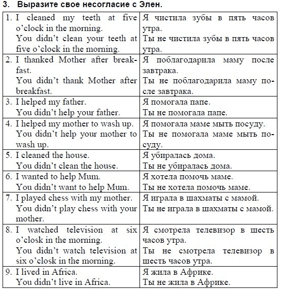 Страница (упражнение) 3 учебника. Ответ на вопрос упражнения 3 ГДЗ решебник и рабочая тетрадь по английскому языку 3 класс Верещагина, Притыкина