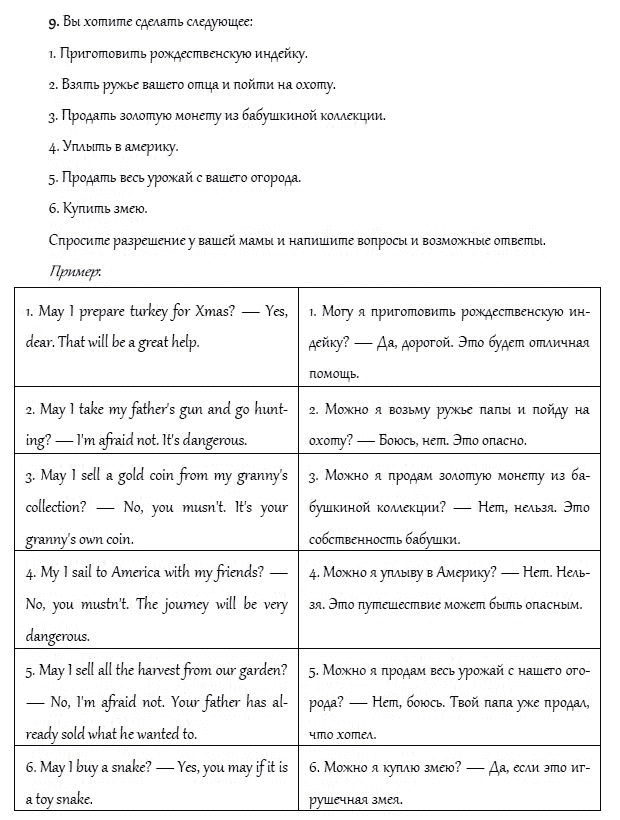 Страница (упражнение) 9 учебника. Ответ на вопрос упражнения 9 ГДЗ решебник и рабочая тетрадь по английскому языку 4 класс Верещагина, Афанасьева