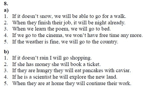 Страница (упражнение) 8 учебника. Ответ на вопрос упражнения 8 ГДЗ решебник по английскому языку 