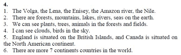Страница (упражнение) 4 учебника. Ответ на вопрос упражнения 4 ГДЗ решебник по английскому языку 