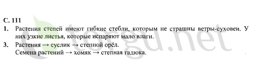 Страница (упражнение) 111 учебника. Страница 111 ГДЗ решебник по окружающему миру 4 класс Плешаков, Крючкова