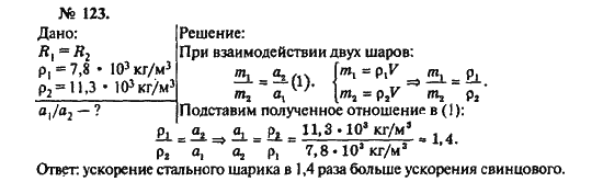 Страница (упражнение) 123 учебника. Ответ на вопрос упражнения 123 ГДЗ решебник по физике 10-11 класс Рымкевич