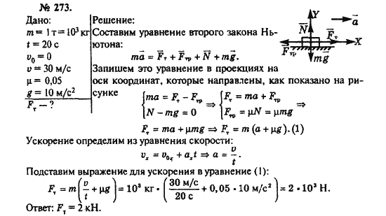 Страница (упражнение) 273 учебника. Ответ на вопрос упражнения 273 ГДЗ решебник по физике 10-11 класс Рымкевич