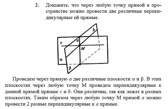 Страница (упражнение) 2 учебника. Ответ на вопрос упражнения 2 ГДЗ решебник по геометрии 10-11 класс Погорелов