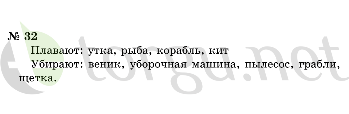 Страница (упражнение) 32 учебника. Ответ на вопрос упражнения 32 ГДЗ решебник по информатике 1 класс Горячев, Горина, Волкова