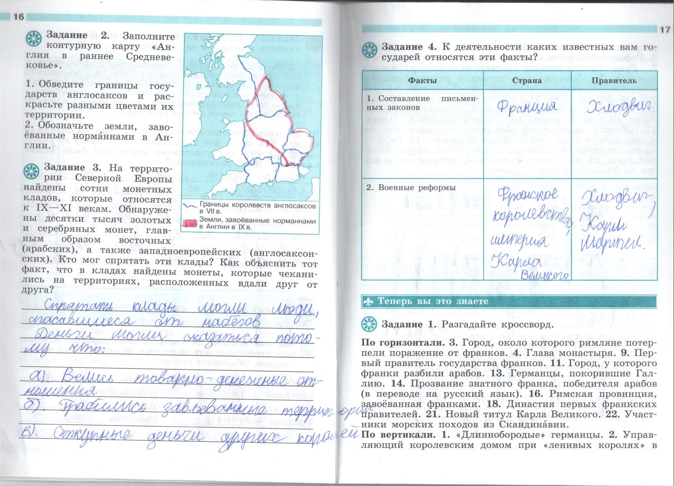 Страница (упражнение) 16-17 рабочей тетради. Страница 16-17 ГДЗ рабочая тетрадь по истории 6 класс Крючкова