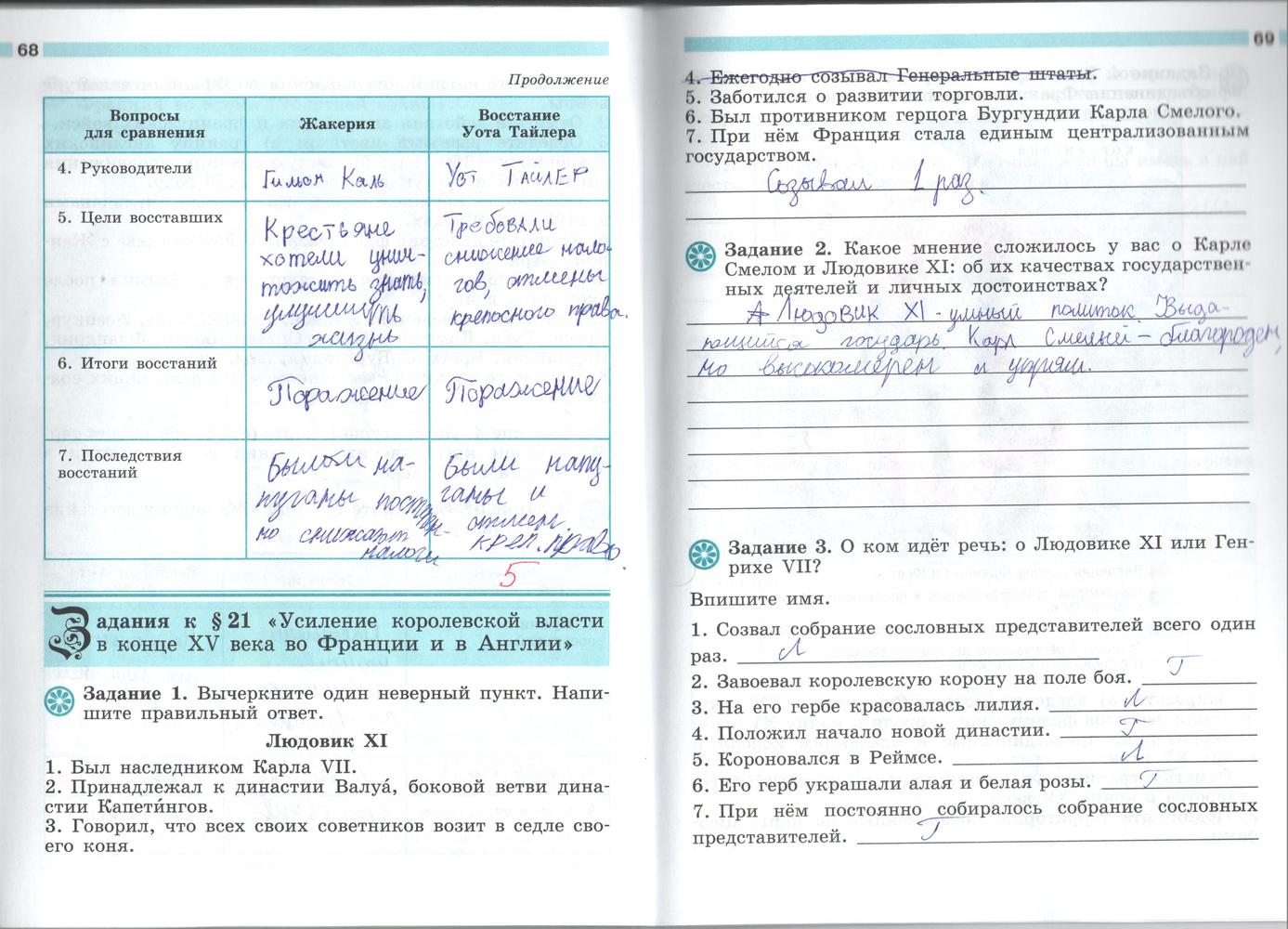 Страница (упражнение) 68-69 рабочей тетради. Страница 68-69 ГДЗ рабочая тетрадь по истории 6 класс Крючкова