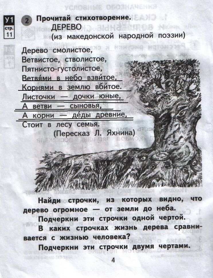 Страница (упражнение) 4 рабочей тетради. Страница 4 ГДЗ тетрадь по литературному чтению  2 класс Малаховская