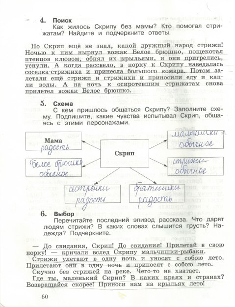 Страница (упражнение) 60 рабочей тетради. Страница 60 ГДЗ тетрадь по литературному чтению 3 класс Ефросинина