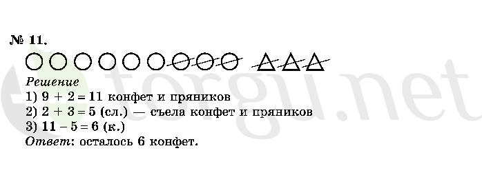 Страница (упражнение) 11 учебника. Ответ на вопрос упражнения 11 ГДЗ решебник по математике 2 класс Истомина