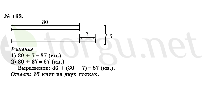 Страница (упражнение) 163 учебника. Ответ на вопрос упражнения 163 ГДЗ решебник по математике 2 класс Истомина