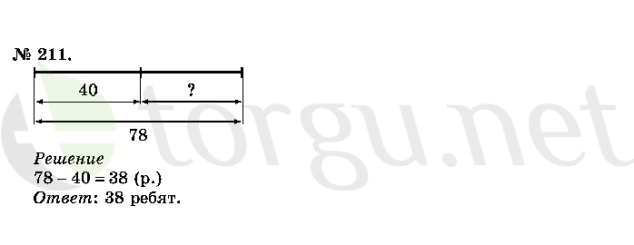 Страница (упражнение) 211 учебника. Ответ на вопрос упражнения 211 ГДЗ решебник по математике 2 класс Истомина