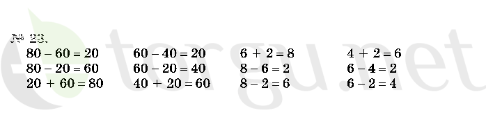 Страница (упражнение) 23 учебника. Ответ на вопрос упражнения 23 ГДЗ решебник по математике 2 класс Истомина