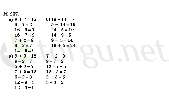 Страница (упражнение) 257 учебника. Ответ на вопрос упражнения 257 ГДЗ решебник по математике 2 класс Истомина