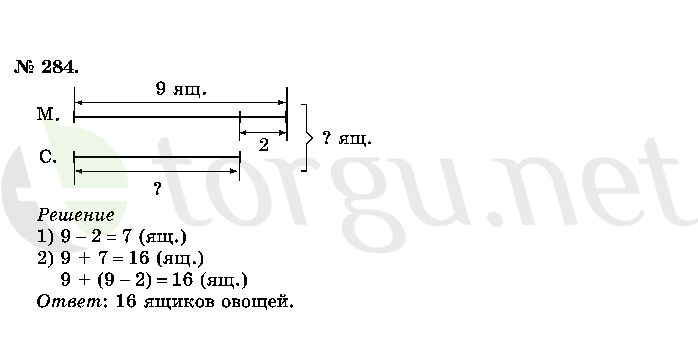 Страница (упражнение) 284 учебника. Ответ на вопрос упражнения 284 ГДЗ решебник по математике 2 класс Истомина