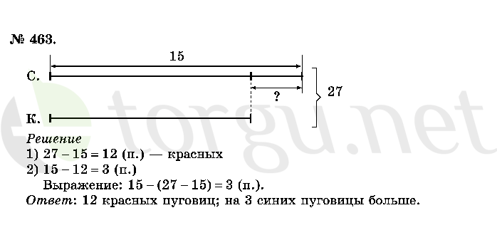 Страница (упражнение) 463 учебника. Ответ на вопрос упражнения 463 ГДЗ решебник по математике 2 класс Истомина