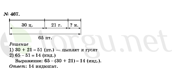 Страница (упражнение) 467 учебника. Ответ на вопрос упражнения 467 ГДЗ решебник по математике 2 класс Истомина