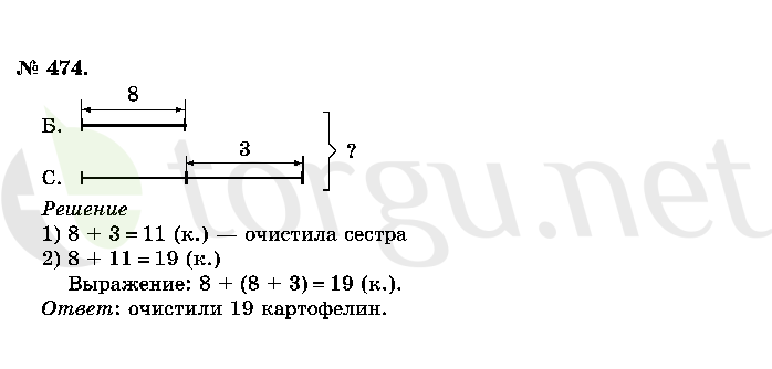 Страница (упражнение) 474 учебника. Ответ на вопрос упражнения 474 ГДЗ решебник по математике 2 класс Истомина