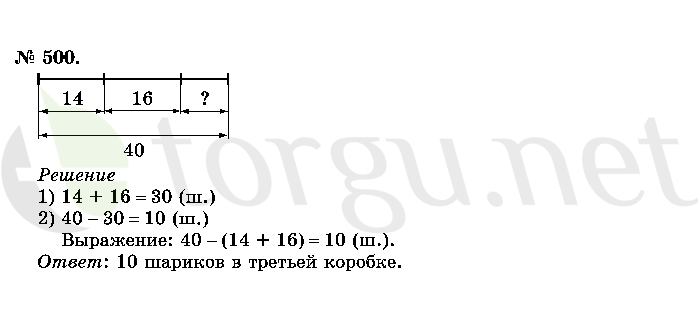 Страница (упражнение) 500 учебника. Ответ на вопрос упражнения 500 ГДЗ решебник по математике 2 класс Истомина