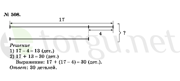 Страница (упражнение) 508 учебника. Ответ на вопрос упражнения 508 ГДЗ решебник по математике 2 класс Истомина