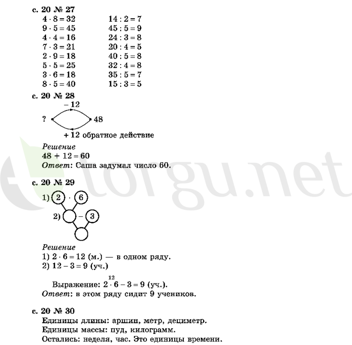 Страница (упражнение) 20 учебника. Страница 20 ГДЗ решебник по математике 2 класс Рудницкая, Юдачёва