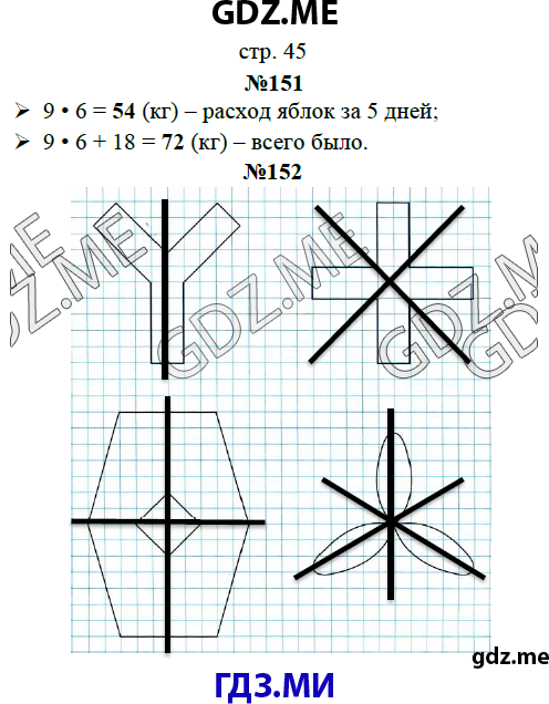 Страница (упражнение)  45 рабочей тетради. Страница  45 ГДЗ рабочая тетрадь по математике 3 класс Рудницкая Юдачева
