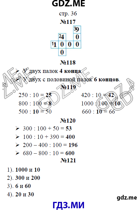 Страница (упражнение)  36 рабочей тетради. Страница  36 ГДЗ рабочая тетрадь по математике 3 класс Рудницкая Юдачева