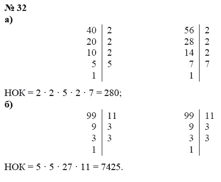 Страница (упражнение) 32 учебника. Ответ на вопрос упражнения 32 ГДЗ Решебник по Математике 6 класс Чесноков, Нешков